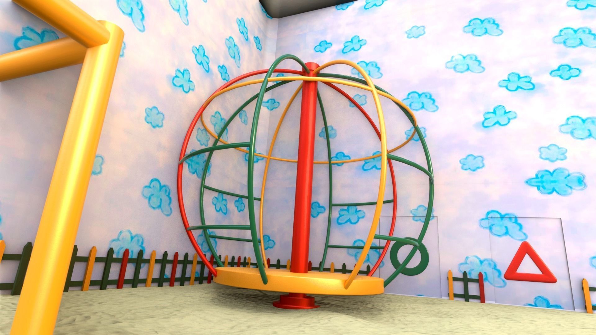 Squid games cookies map Low-poly 3D model_1