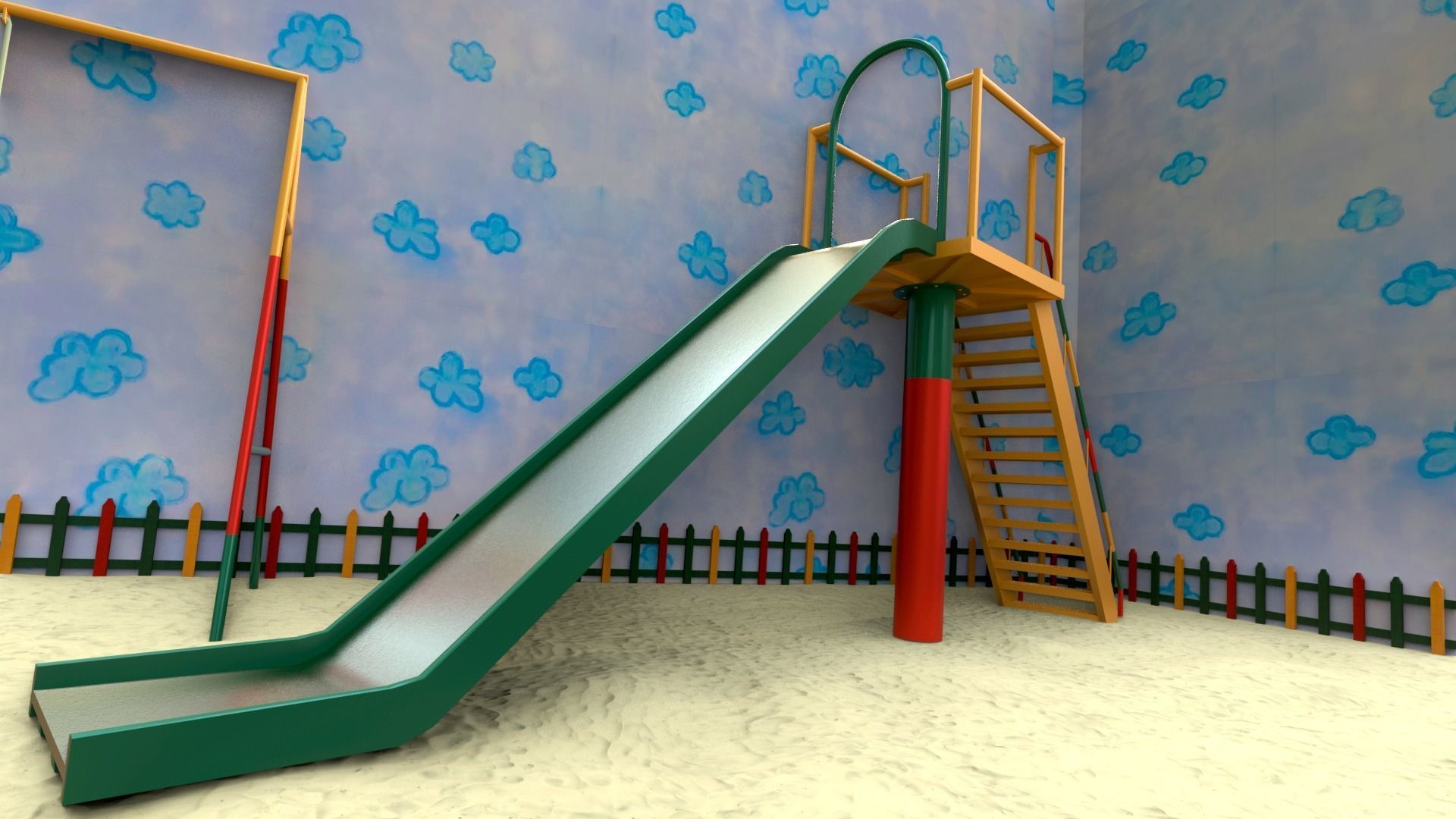 Squid games cookies map Low-poly 3D model_3