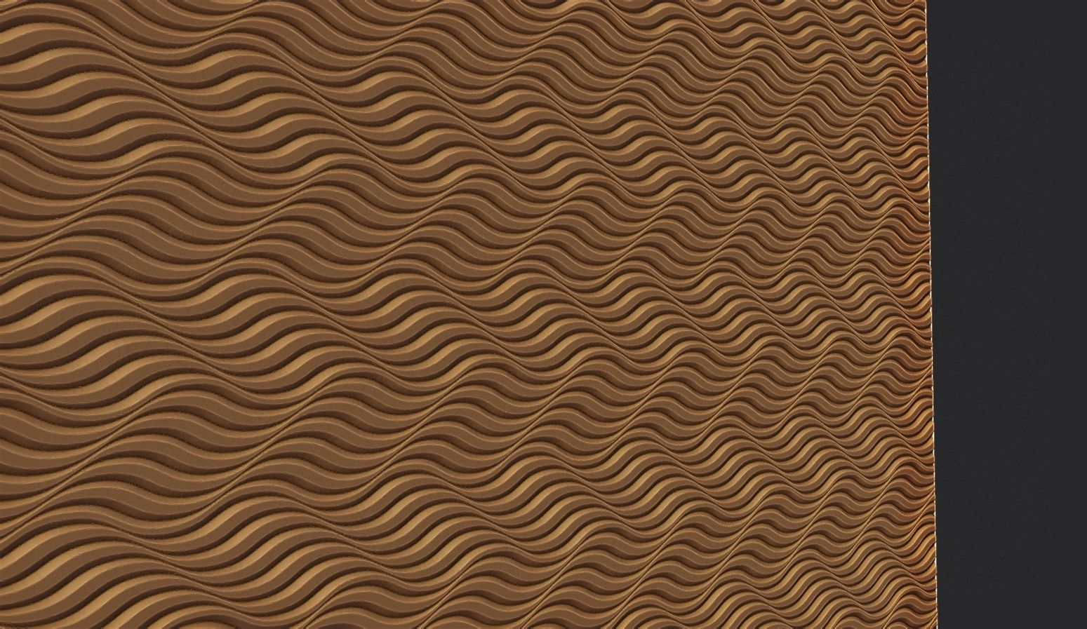 Waving Wall Panel 3D print model_3