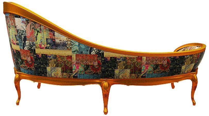 Classical sofa 3 seater Low-poly 3D model_5