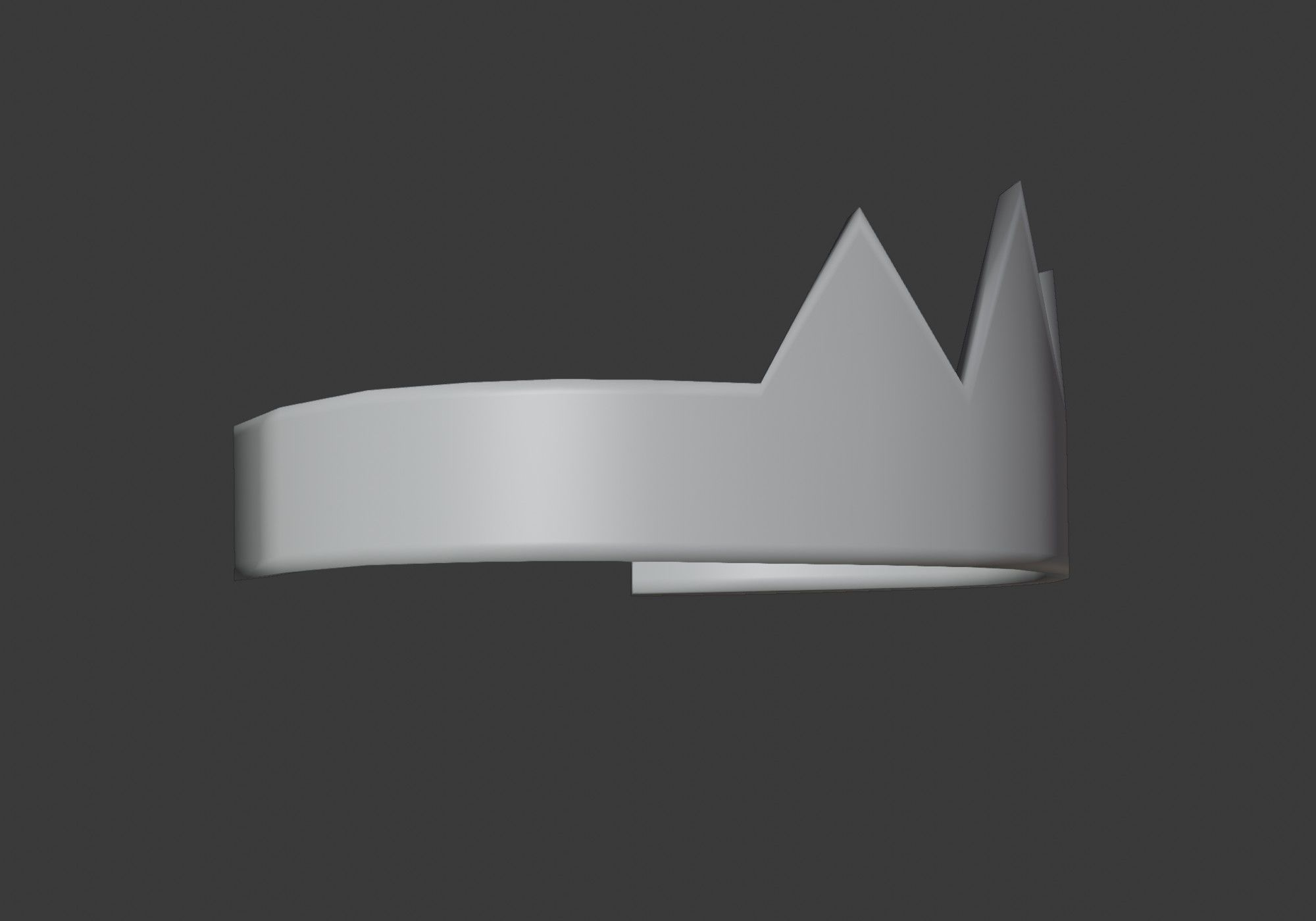 purple shiny crown Low-poly 3D model_5