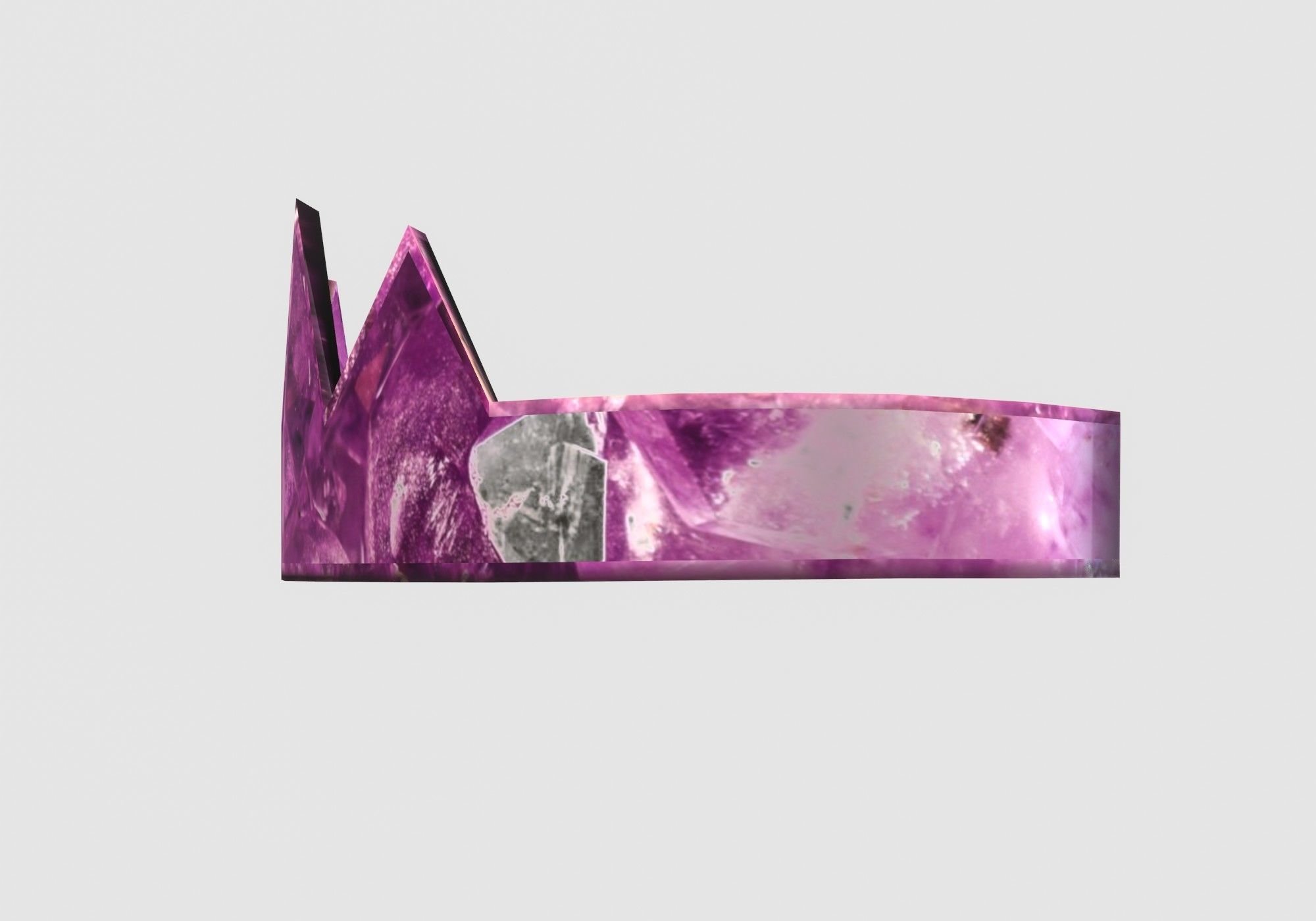purple shiny crown Low-poly 3D model_4