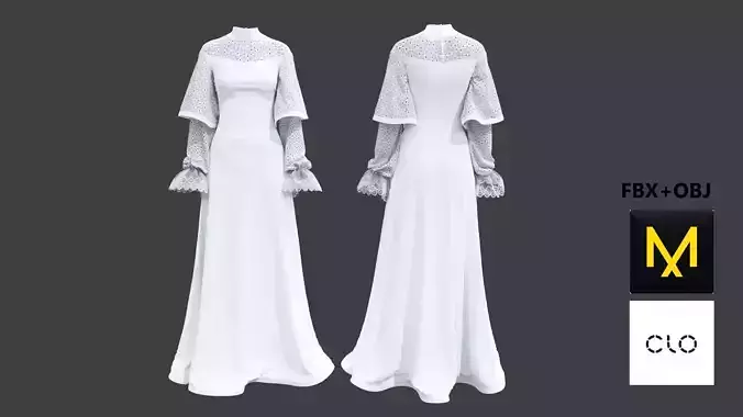 Elegant Dress Marvelous Designer