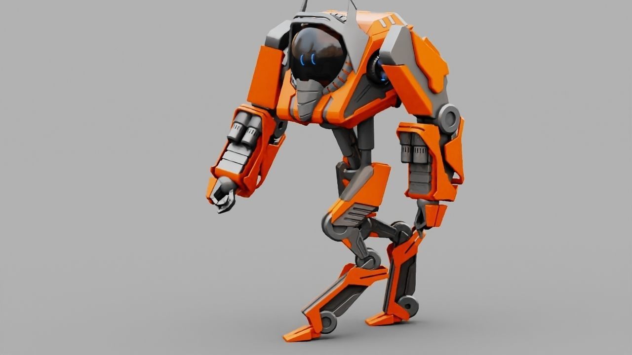 Battle Droid rigged 3D model_3