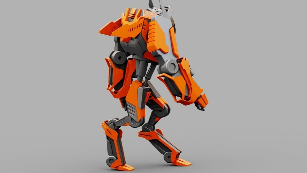 Battle Droid rigged 3D model_8