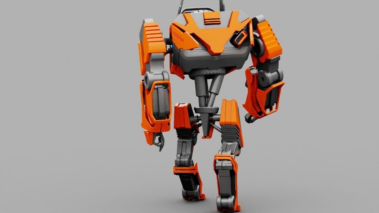 Battle Droid rigged 3D model_6