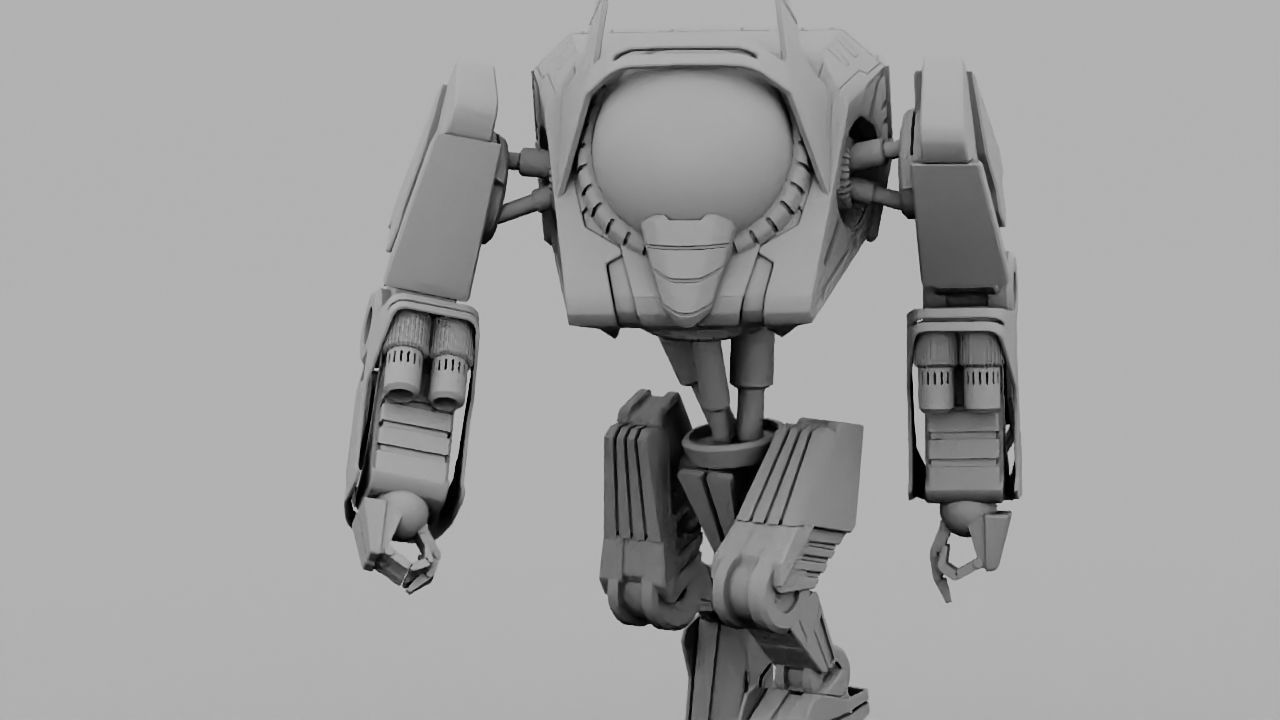 Battle Droid rigged 3D model_19