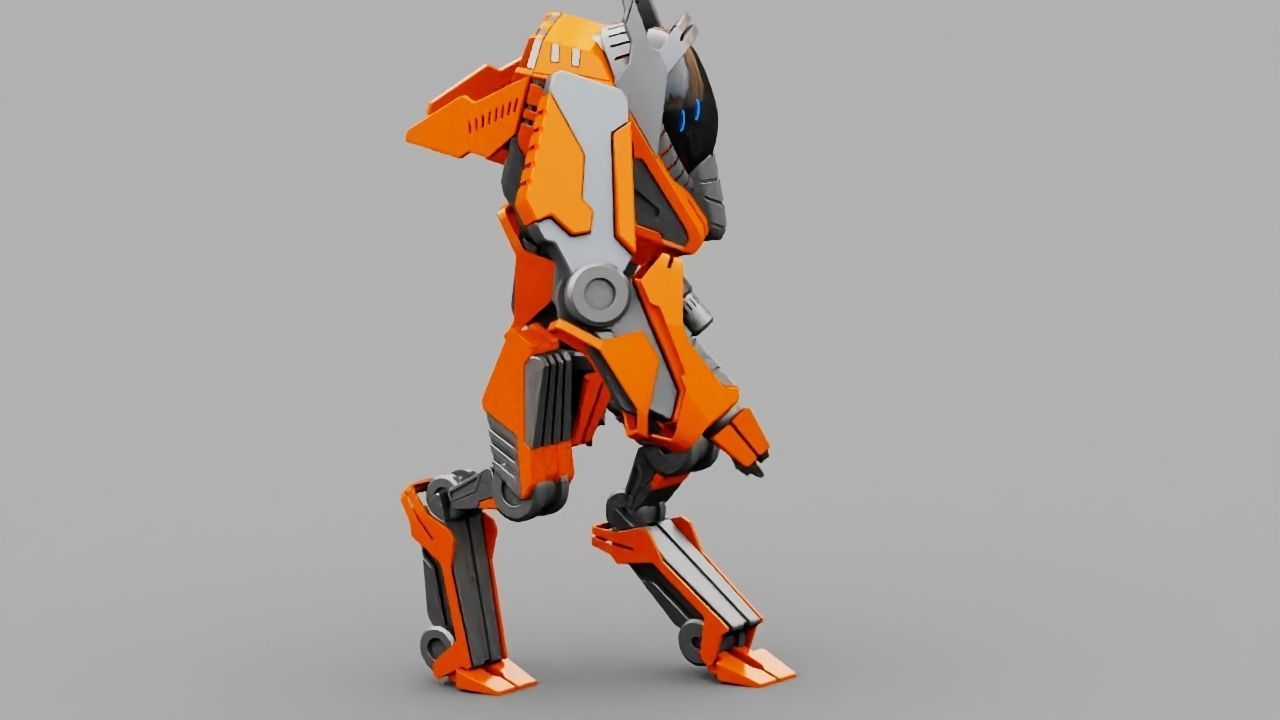 Battle Droid rigged 3D model_9