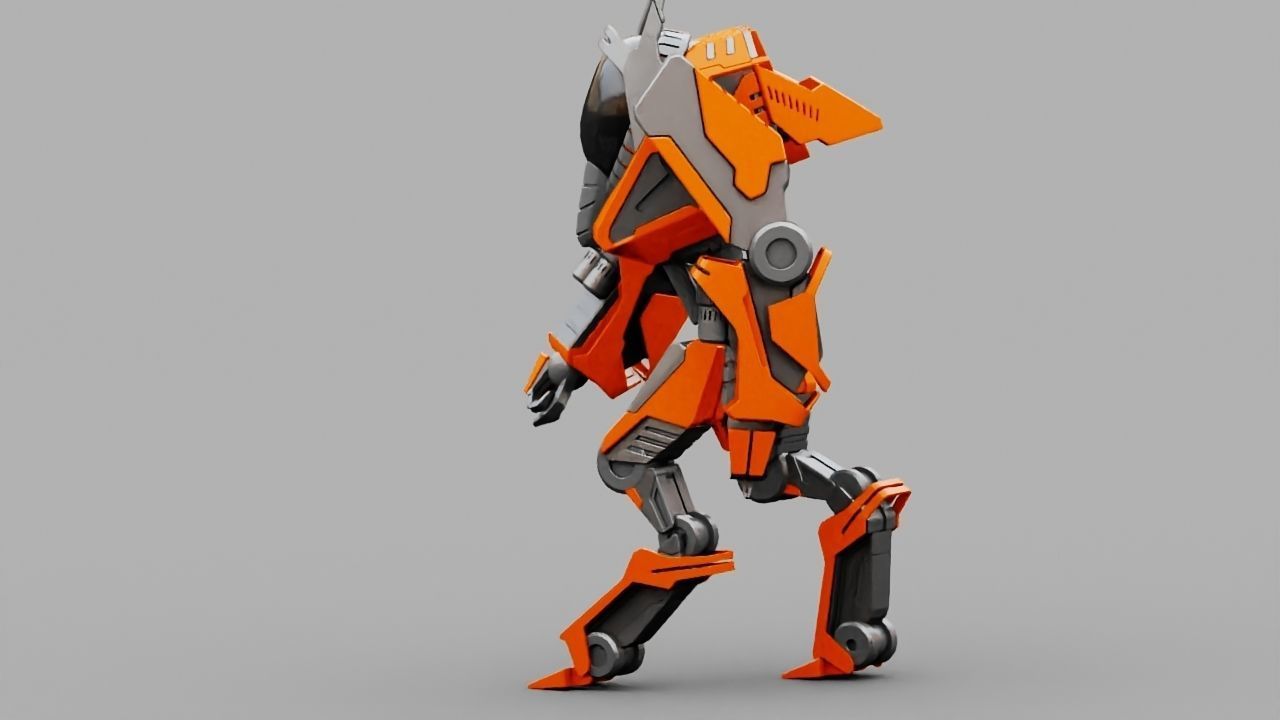 Battle Droid rigged 3D model_4