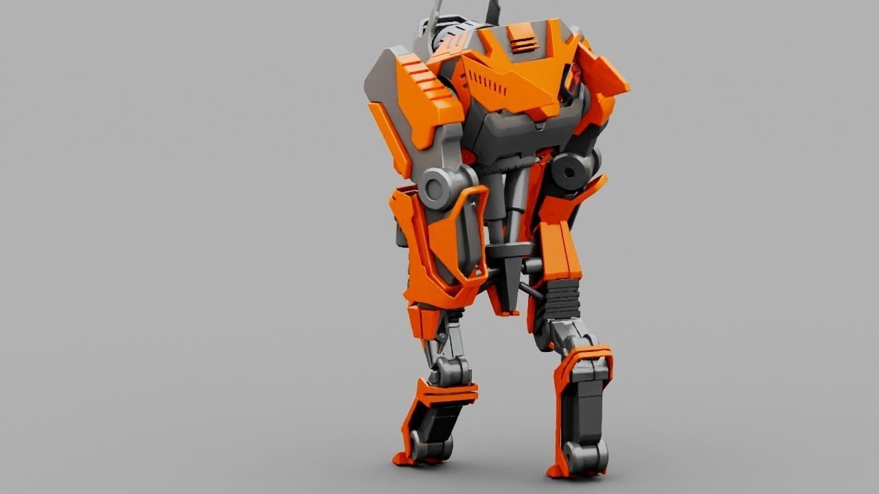 Battle Droid rigged 3D model_5