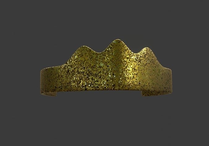 gold glittery crown 3D model