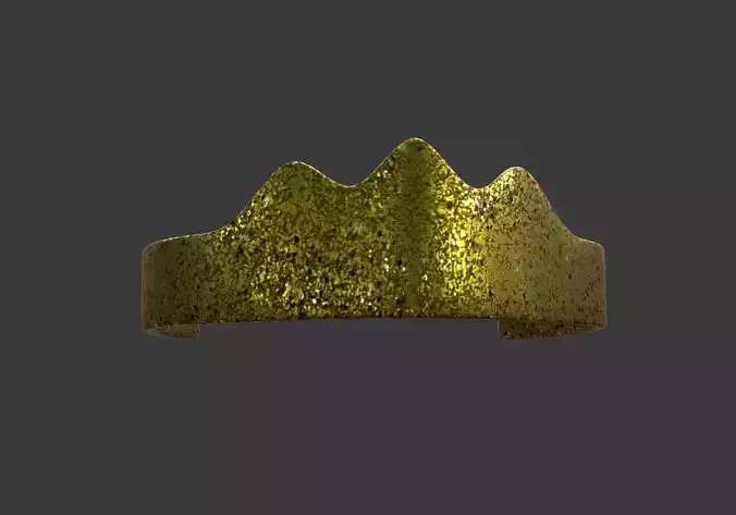 gold glittery crown 3D model
