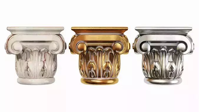 Classic capital 06 3D model