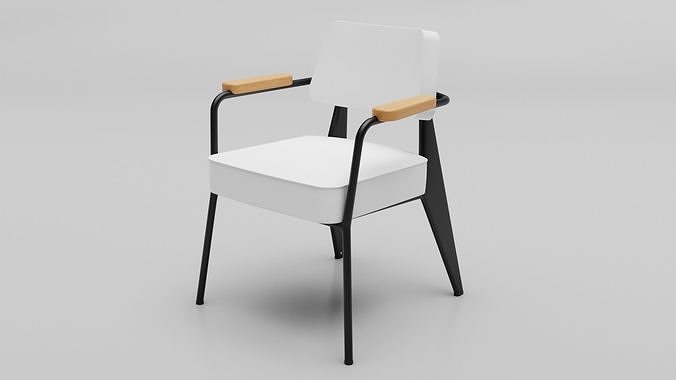 Chair Vitra Fauteuil Direction Low-poly 3D model
