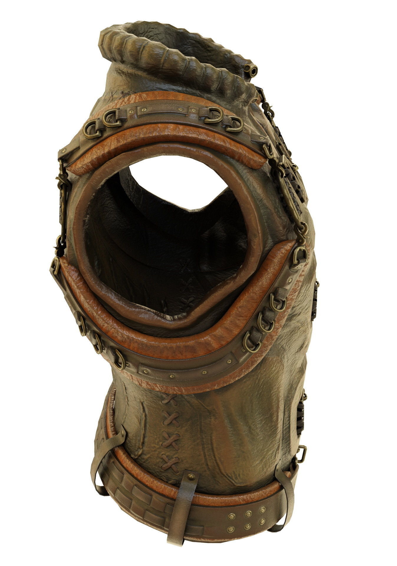 Army Vest Low-poly 3D model_2