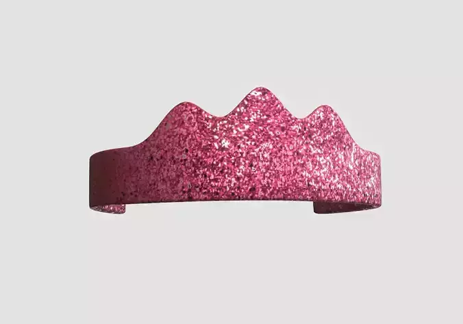 pink glittery crown 3D model