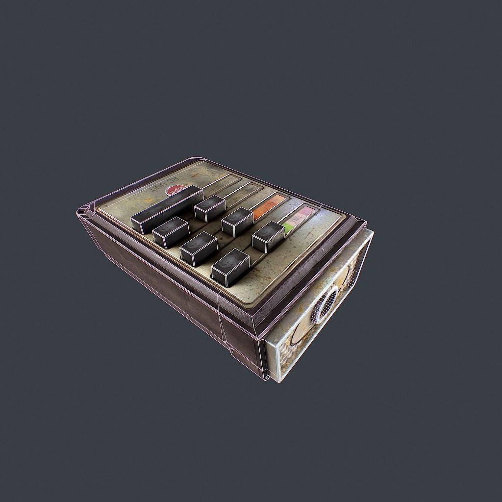 Old Remote controller Low-poly 3D model_12