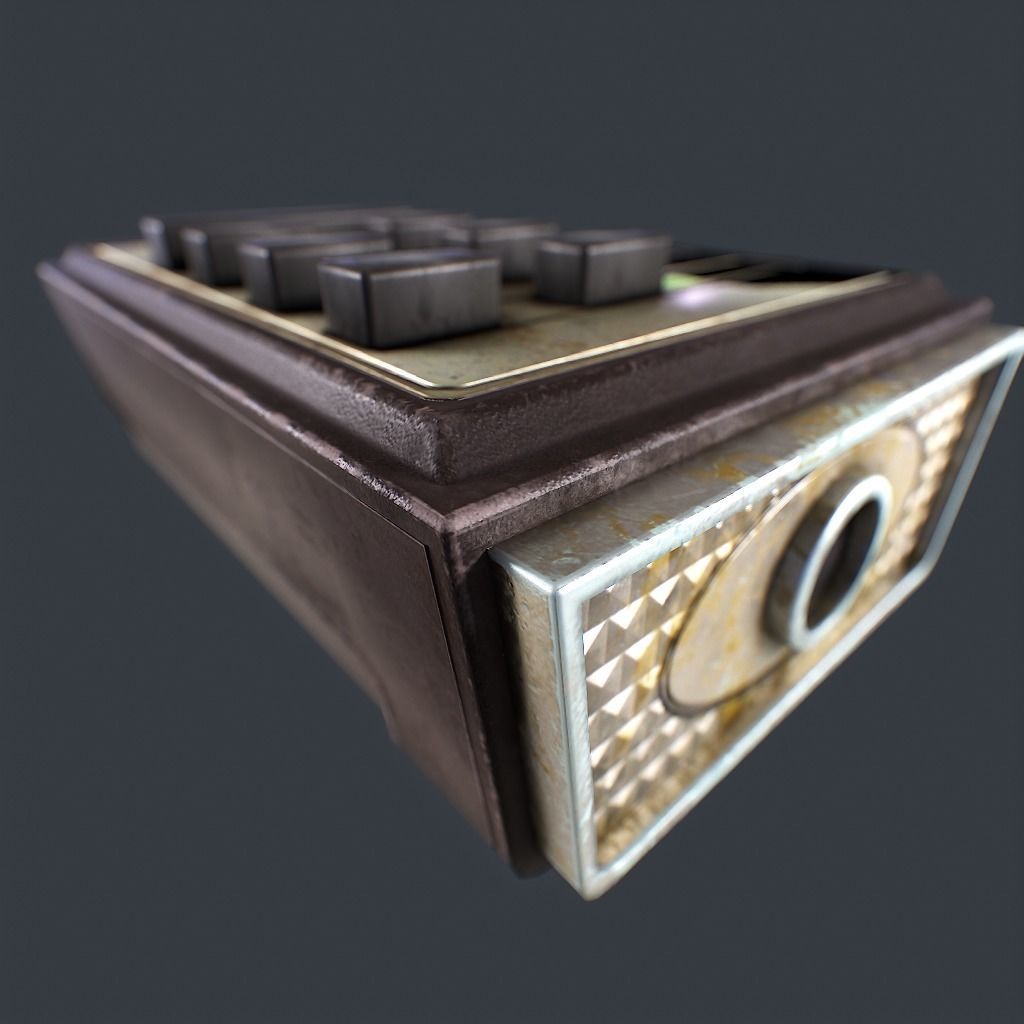 Old Remote controller Low-poly 3D model_8