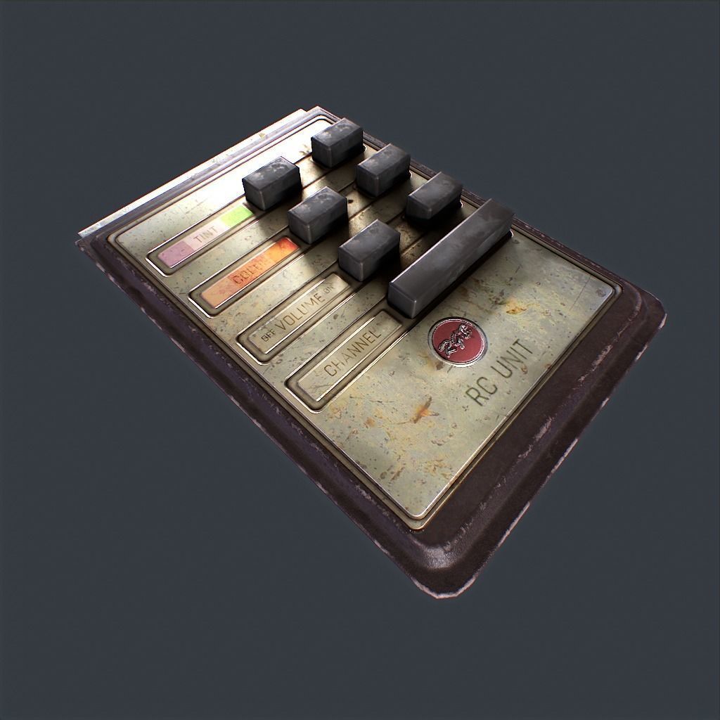 Old Remote controller Low-poly 3D model_5