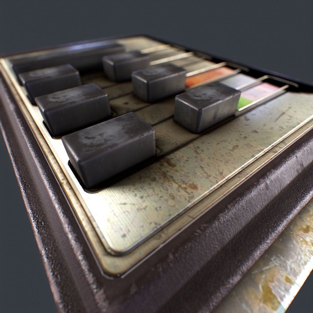 Old Remote controller Low-poly 3D model_9