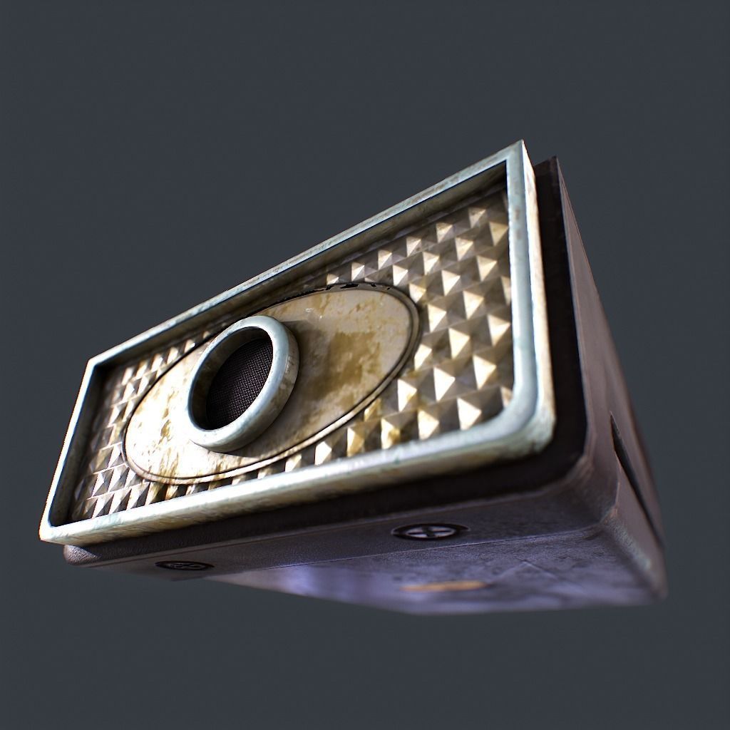 Old Remote controller Low-poly 3D model_10