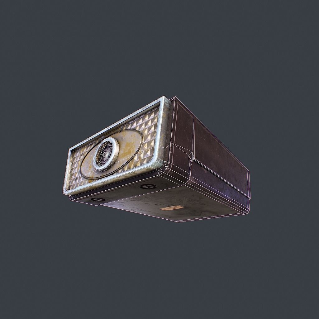 Old Remote controller Low-poly 3D model_15