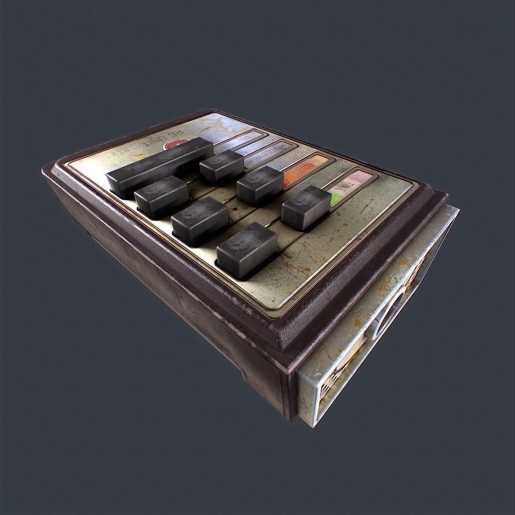 Old Remote controller Low-poly 3D model_3