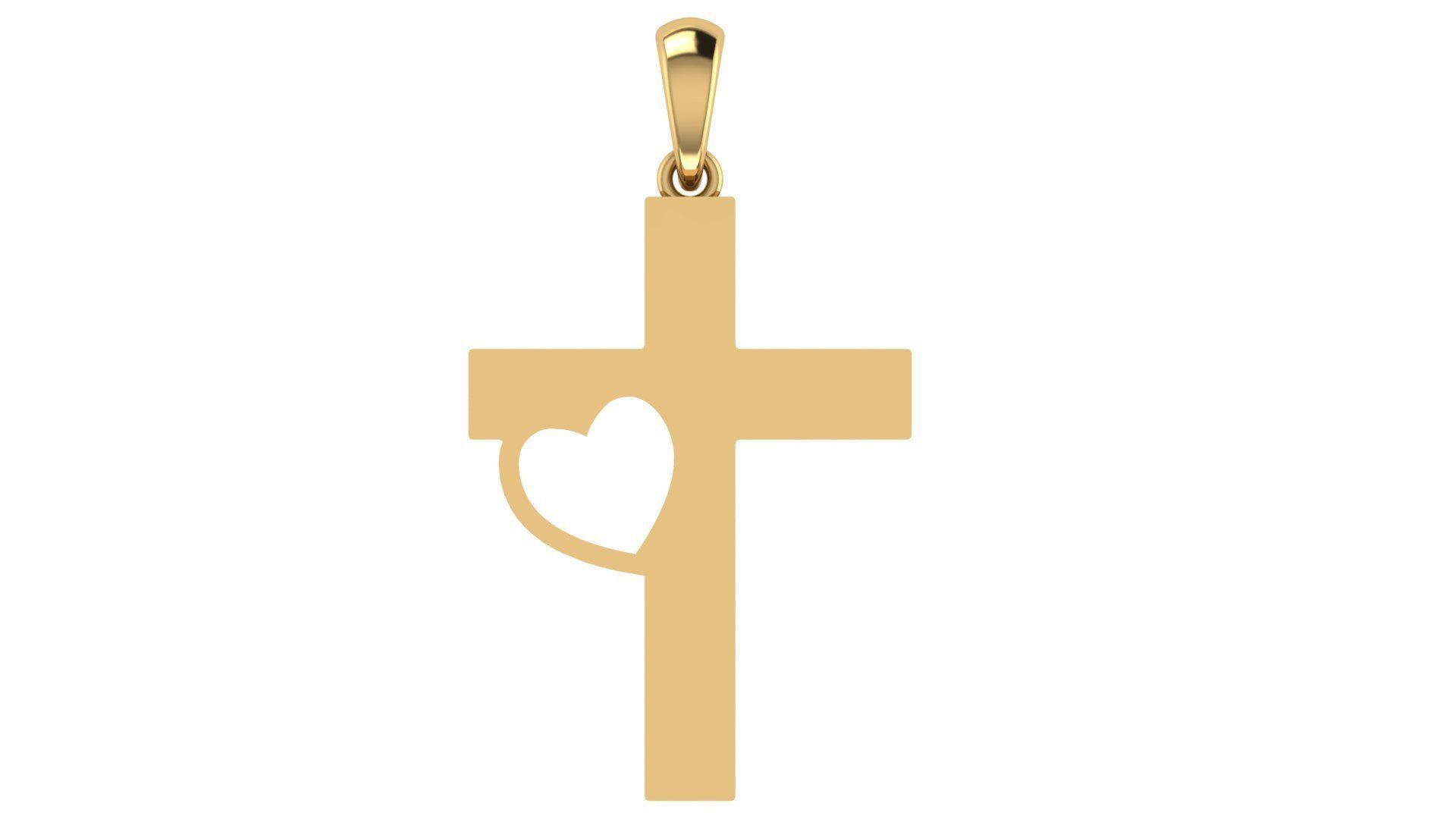 CROSS PENDANT CR66 3D print model_5