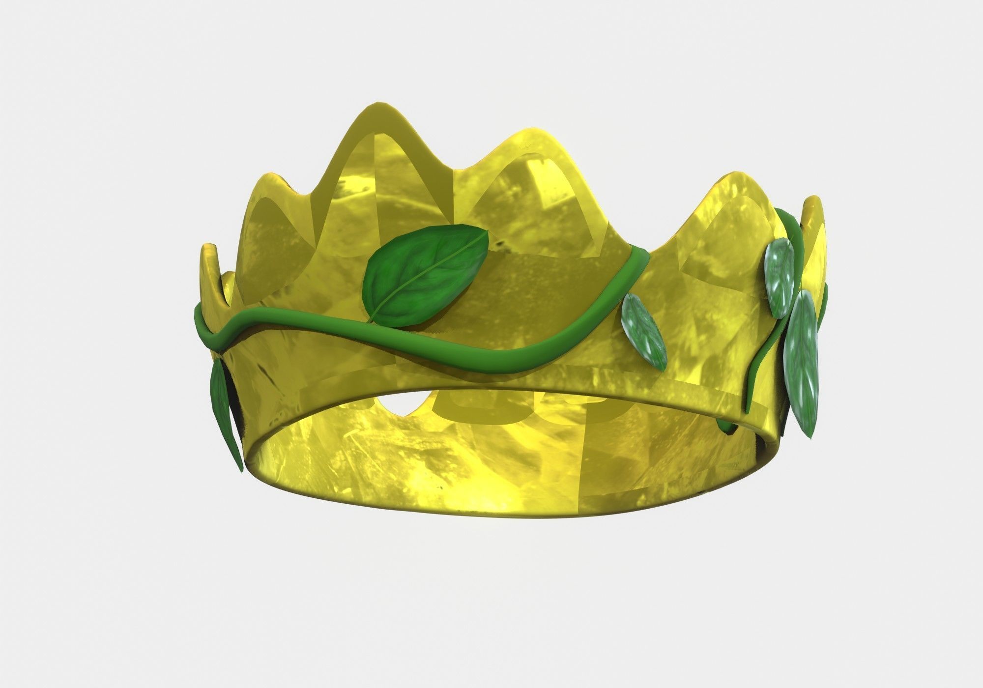 crown with leaves 3D model_1