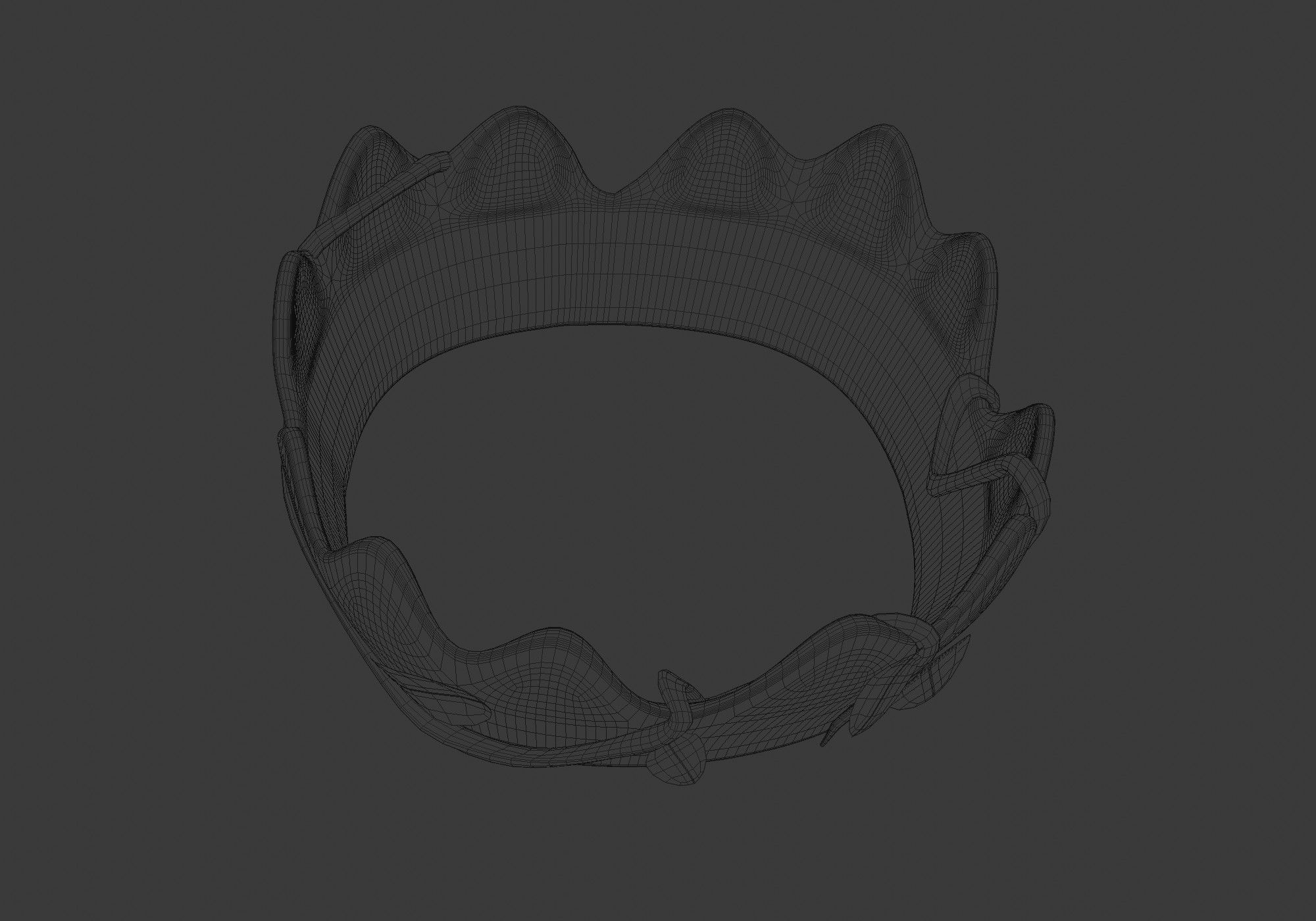 crown with leaves 3D model_11