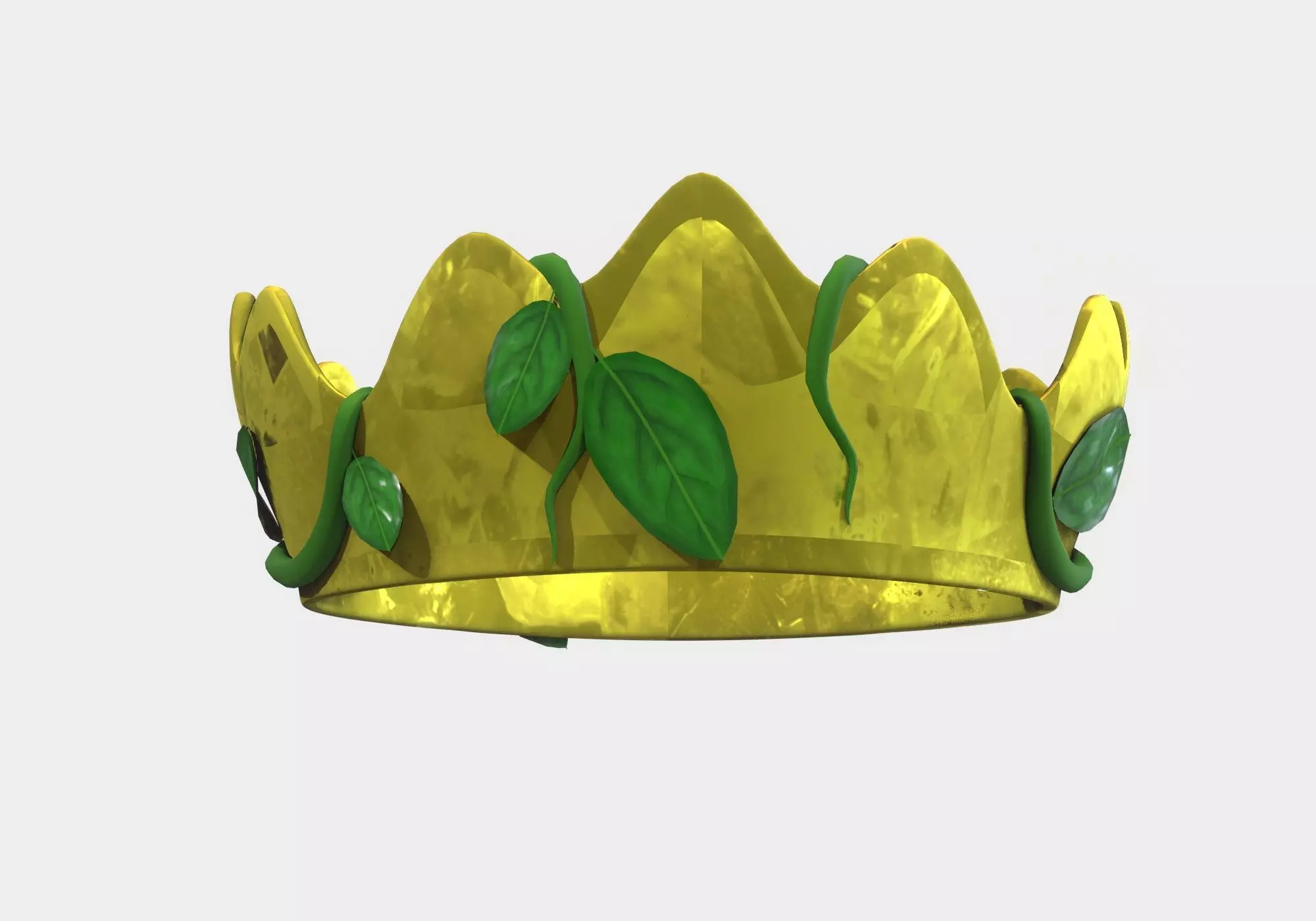 crown with leaves 3D model_0