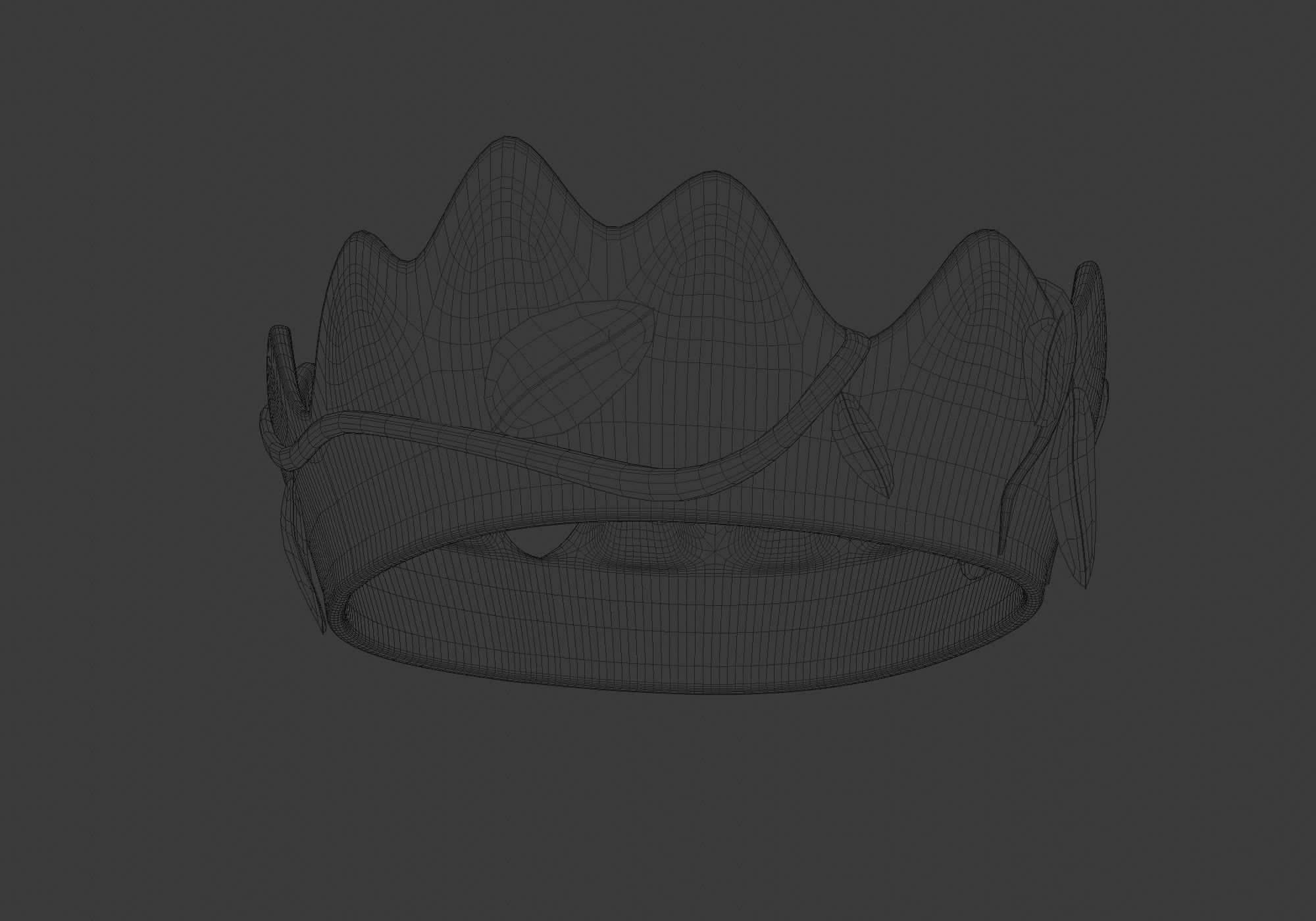 crown with leaves 3D model_10