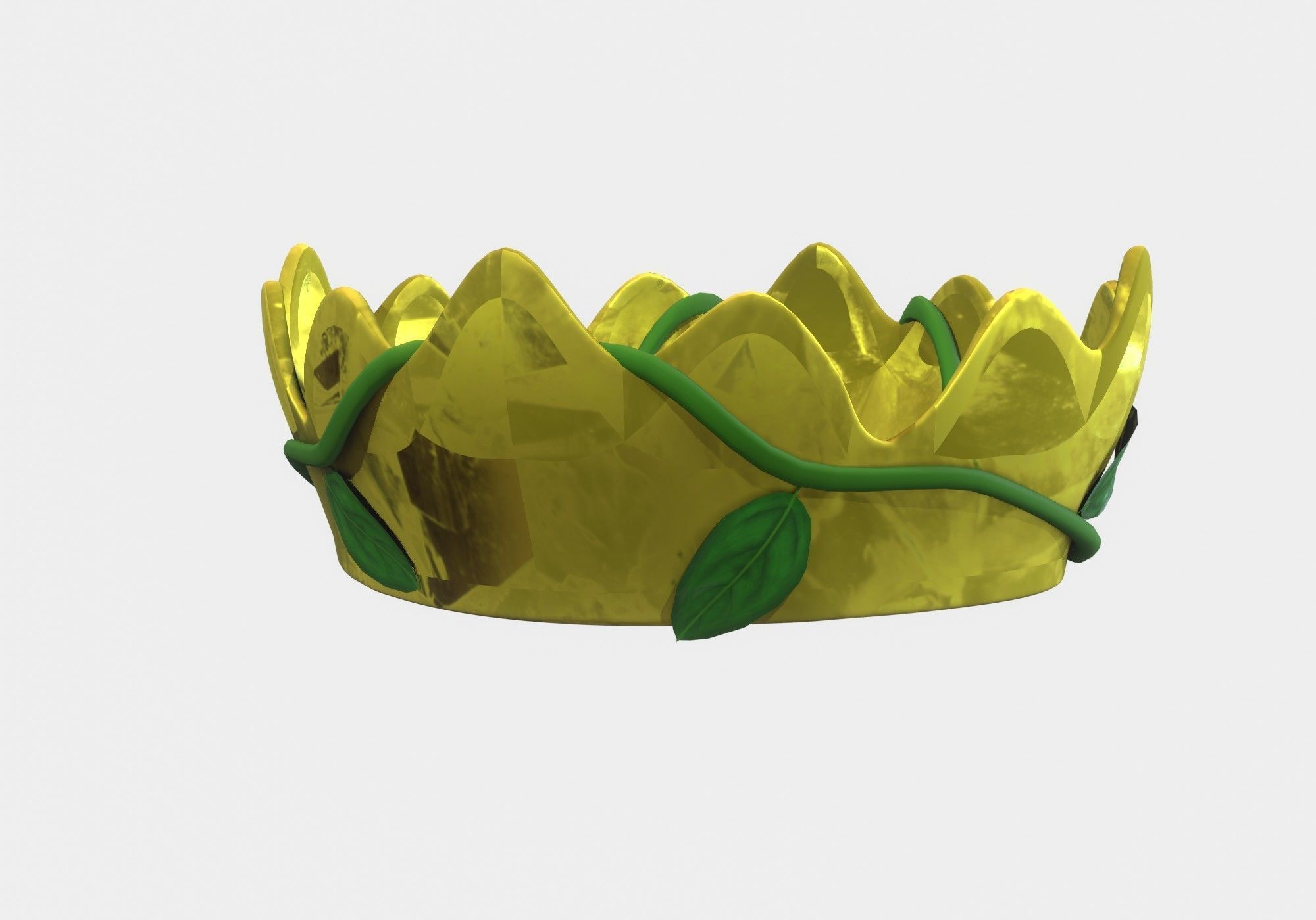 crown with leaves 3D model_4