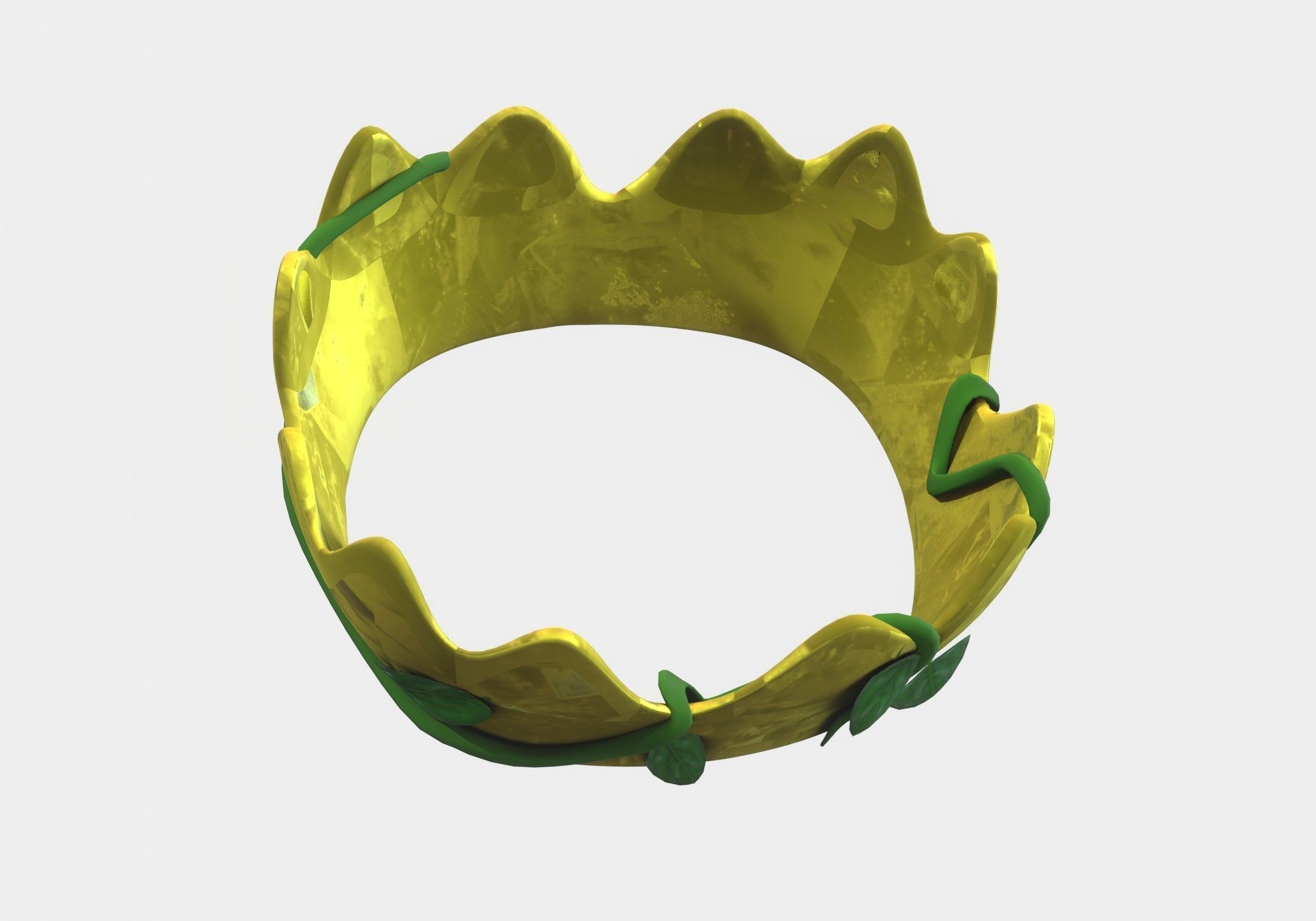 crown with leaves 3D model_2