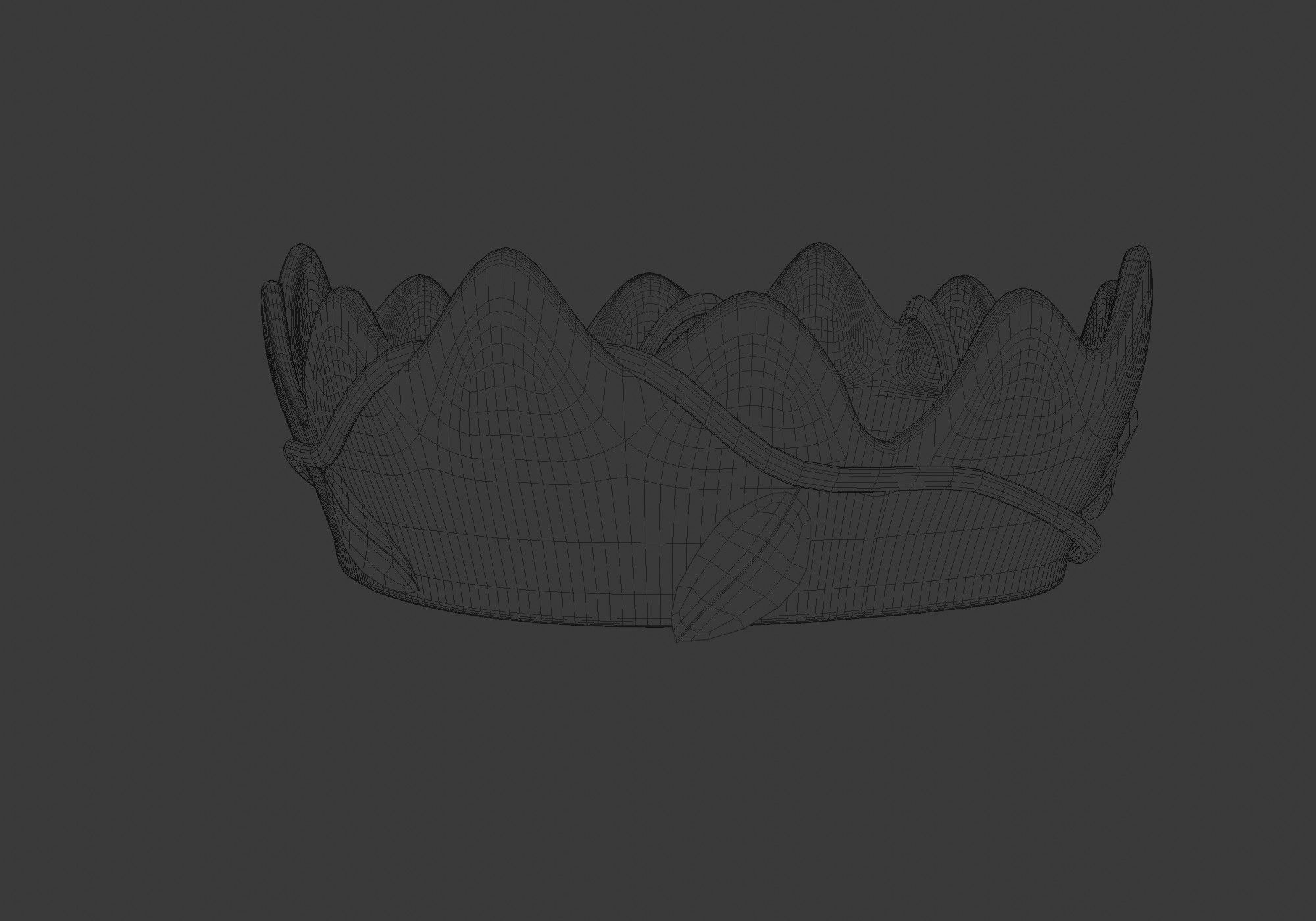 crown with leaves 3D model_13
