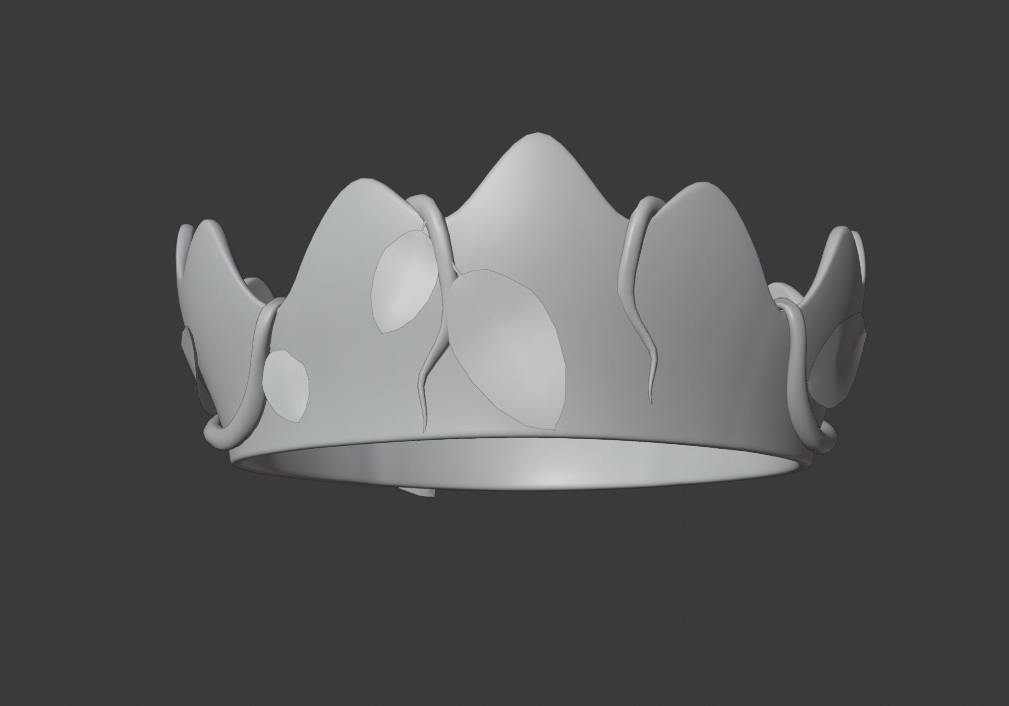 crown with leaves 3D model_8