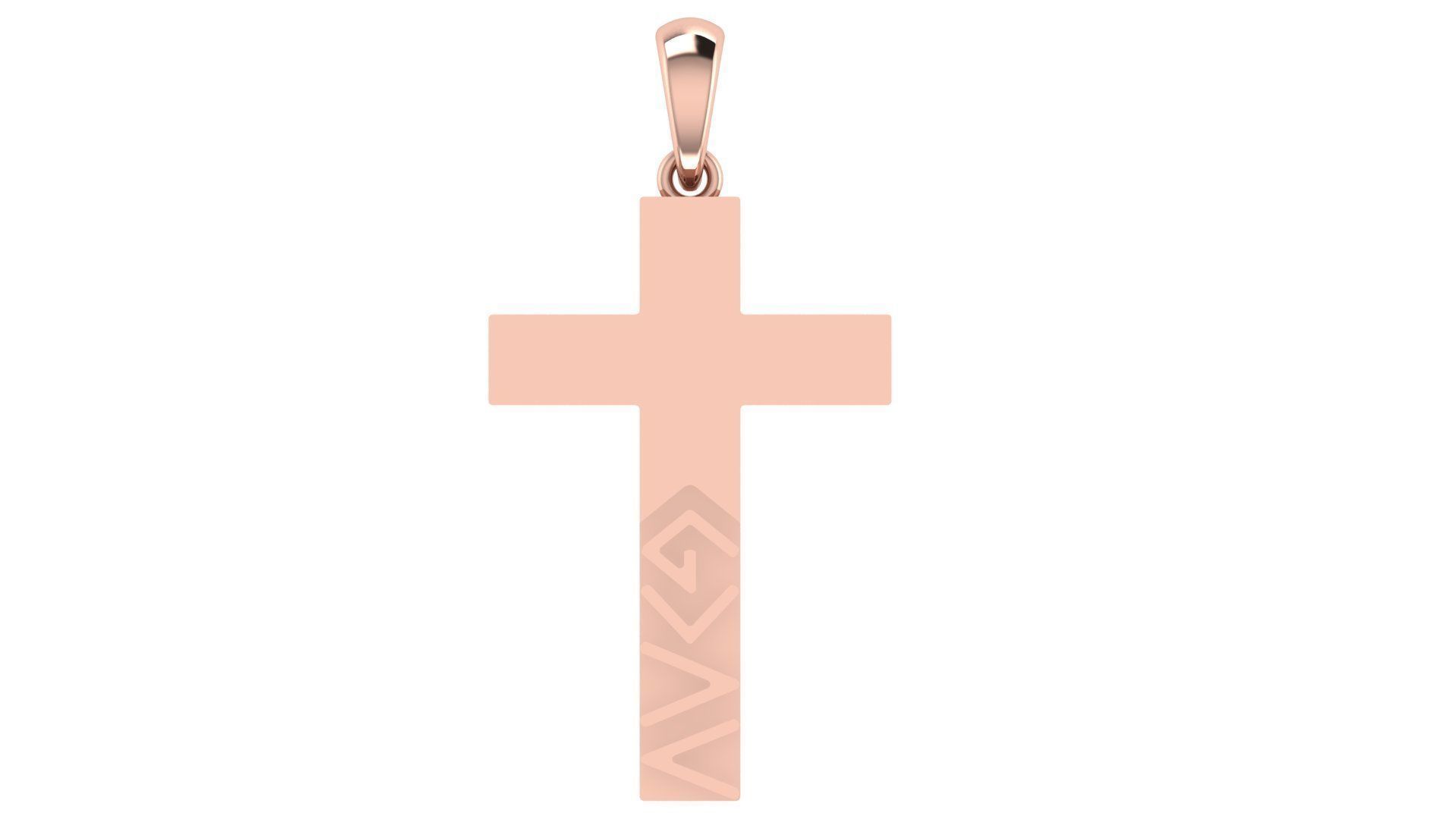 CROSS PENDANT CR67 3D print model_3