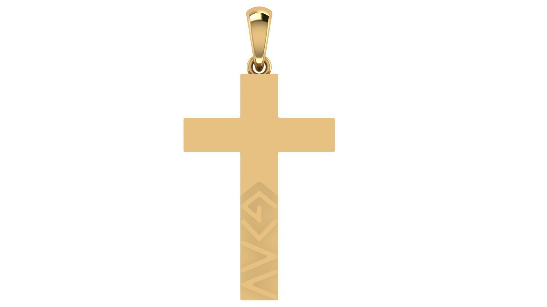 CROSS PENDANT CR67 3D print model_5
