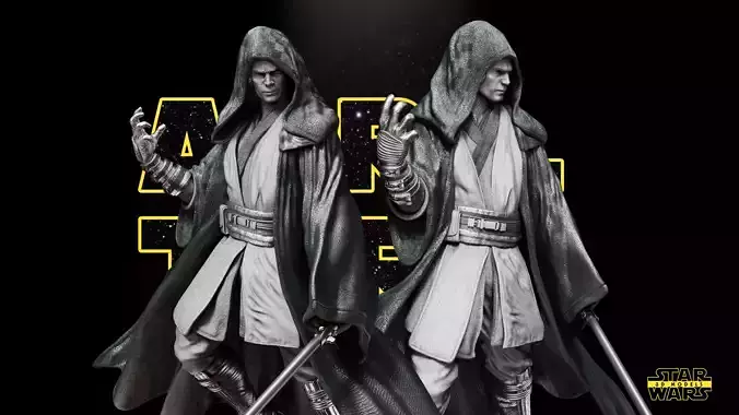 Anakin Skywalker Sculpture - Tested and Ready for 3D printing 3D print model