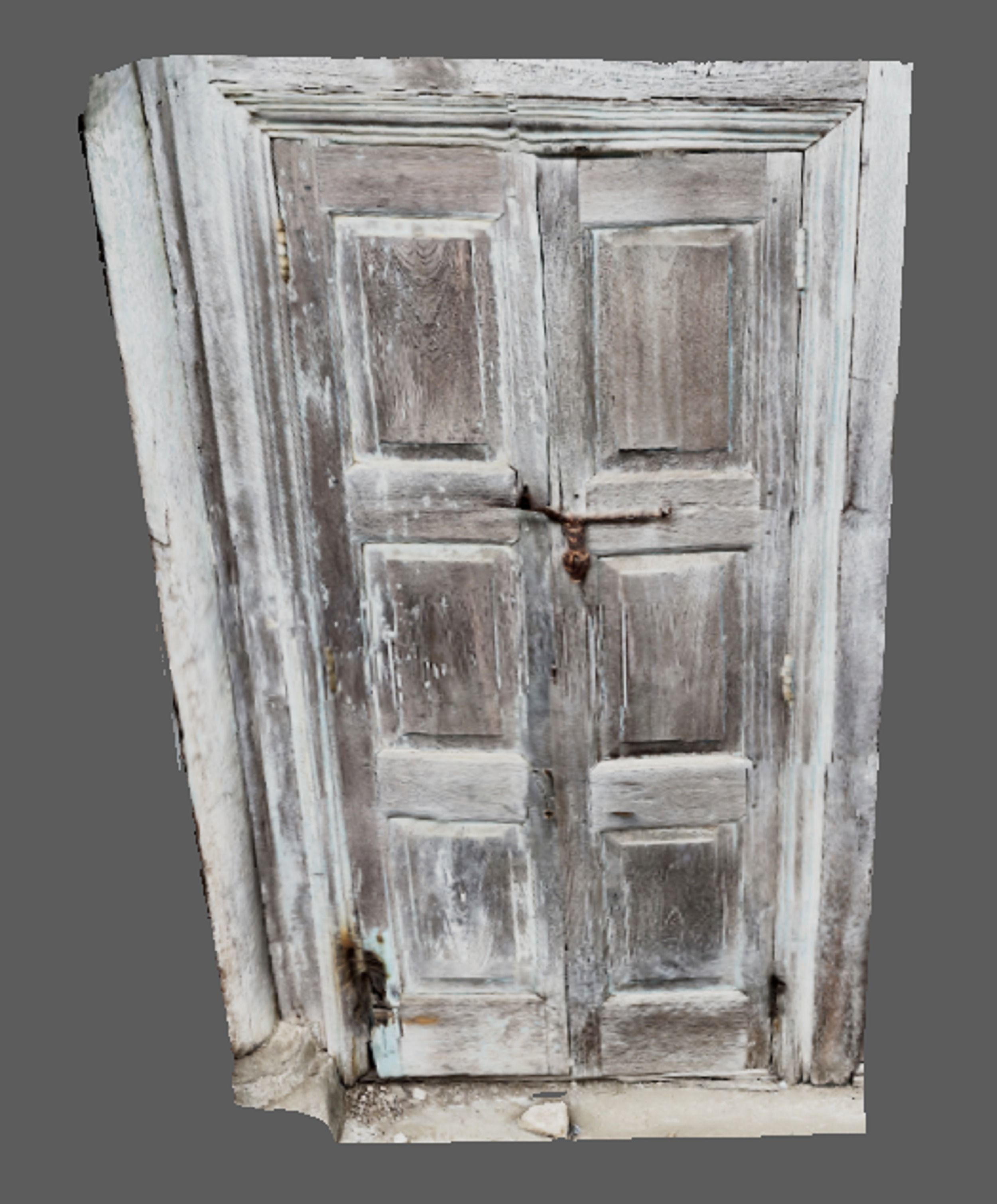 Ancient wooden doors 3D model_5