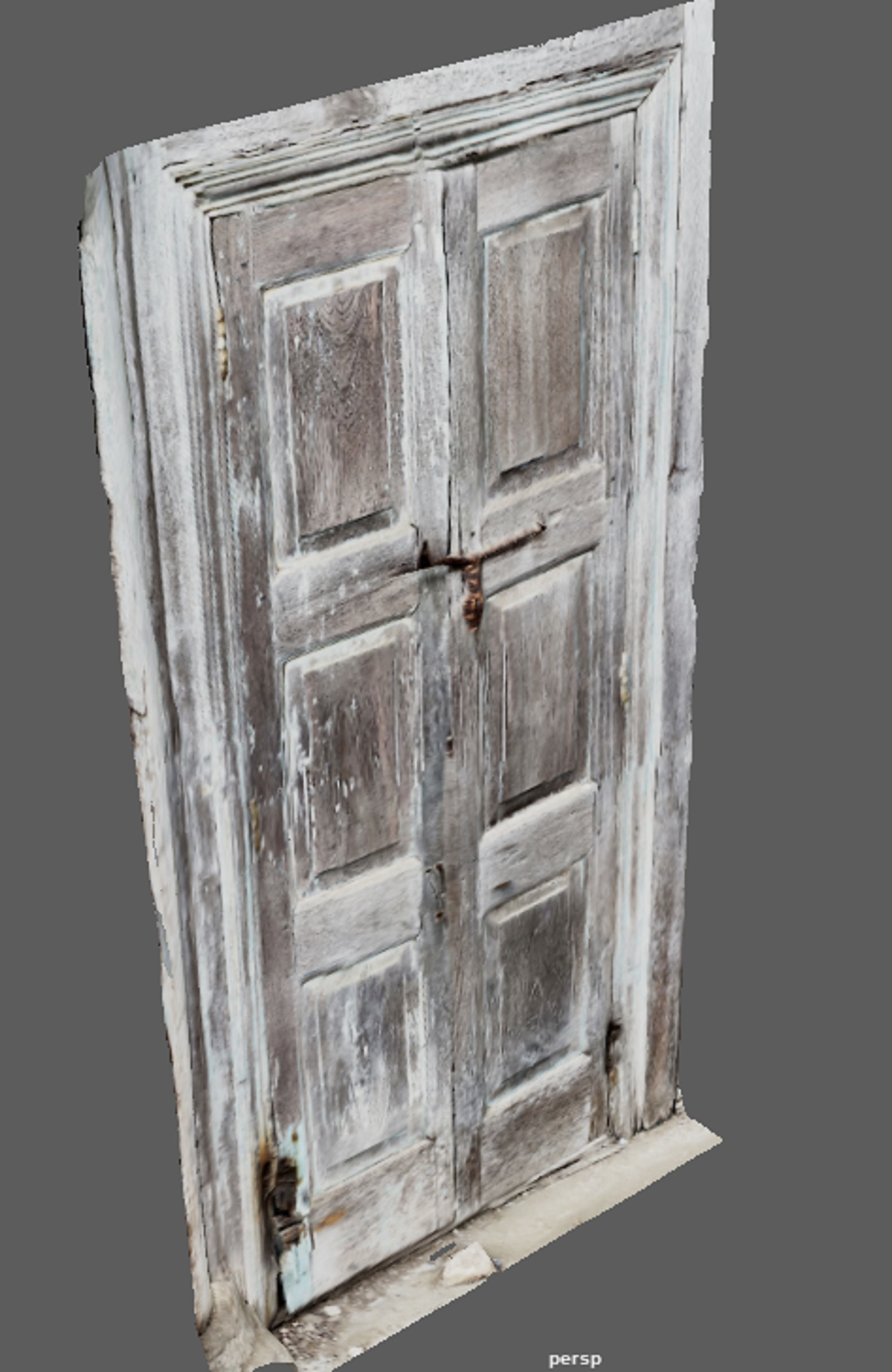 Ancient wooden doors 3D model_6