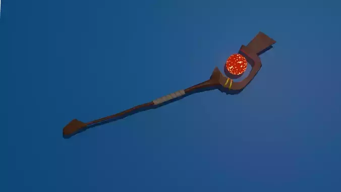 The Staff of Megumin Free low-poly 3D model