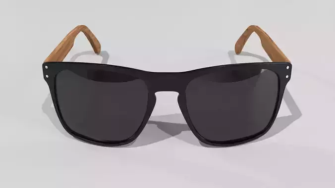 sunglasses pair of with wooden frames