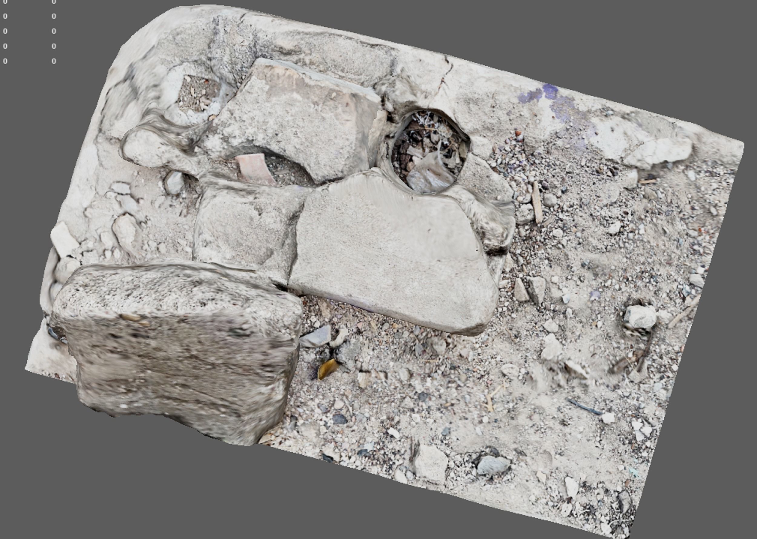 Ruined rocks 3D model_6