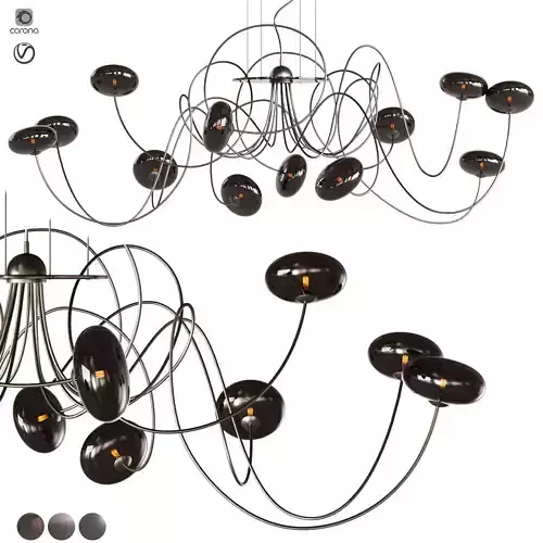 Cattelan Italia Oktopus 2023 Ceiling Lamp 3D model