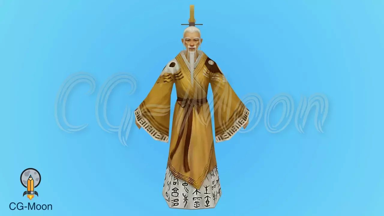Old Man Rigged Free low-poly 3D model