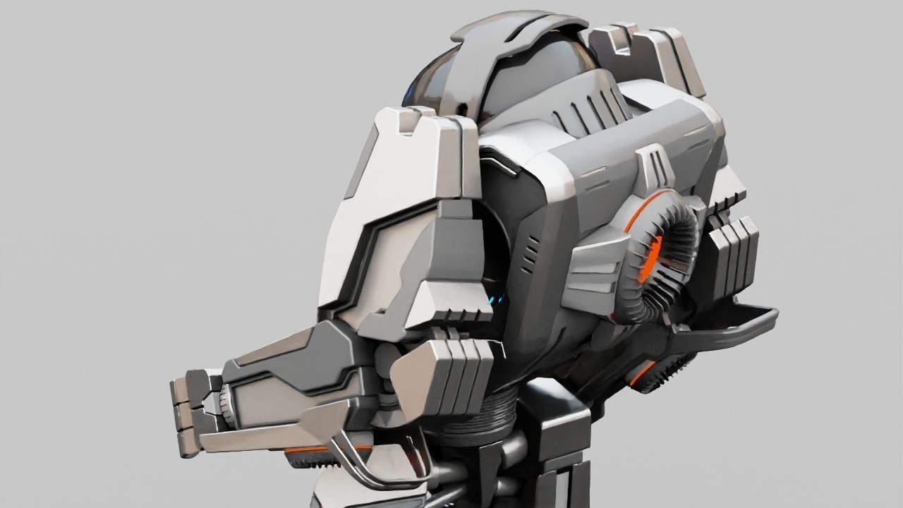 Battle droid rigged 3D model_16