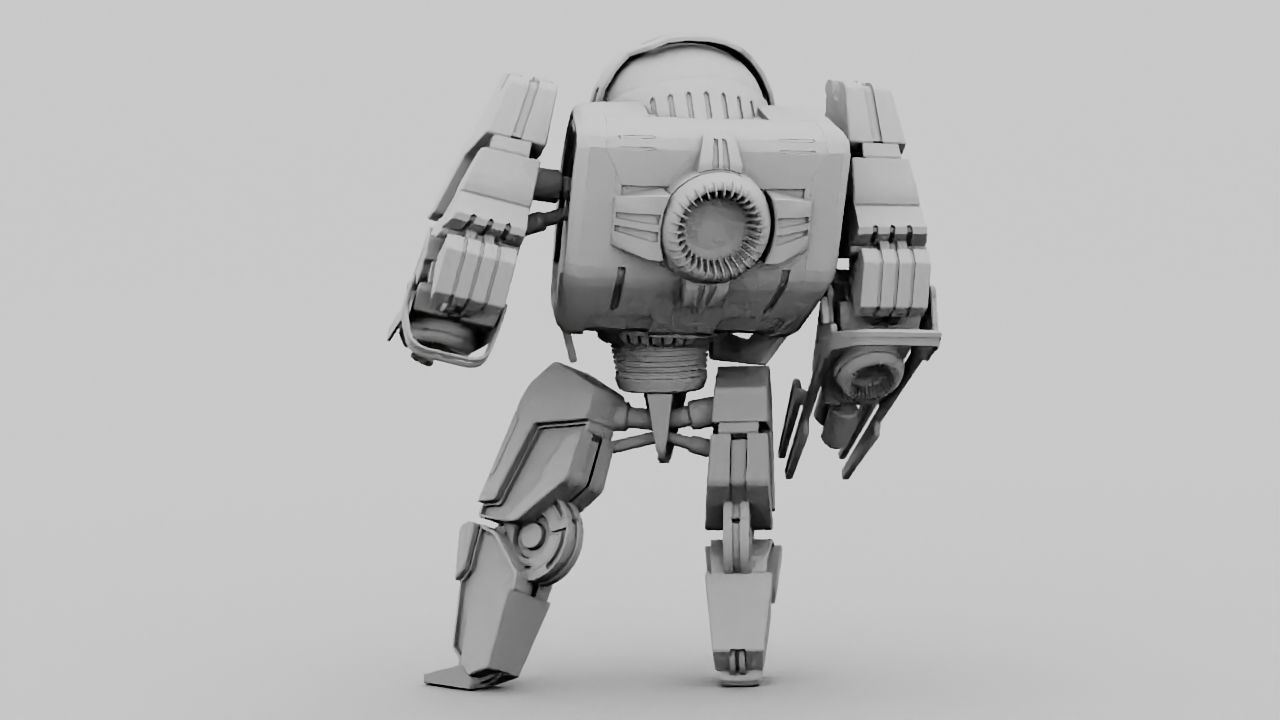 Battle droid rigged 3D model_23