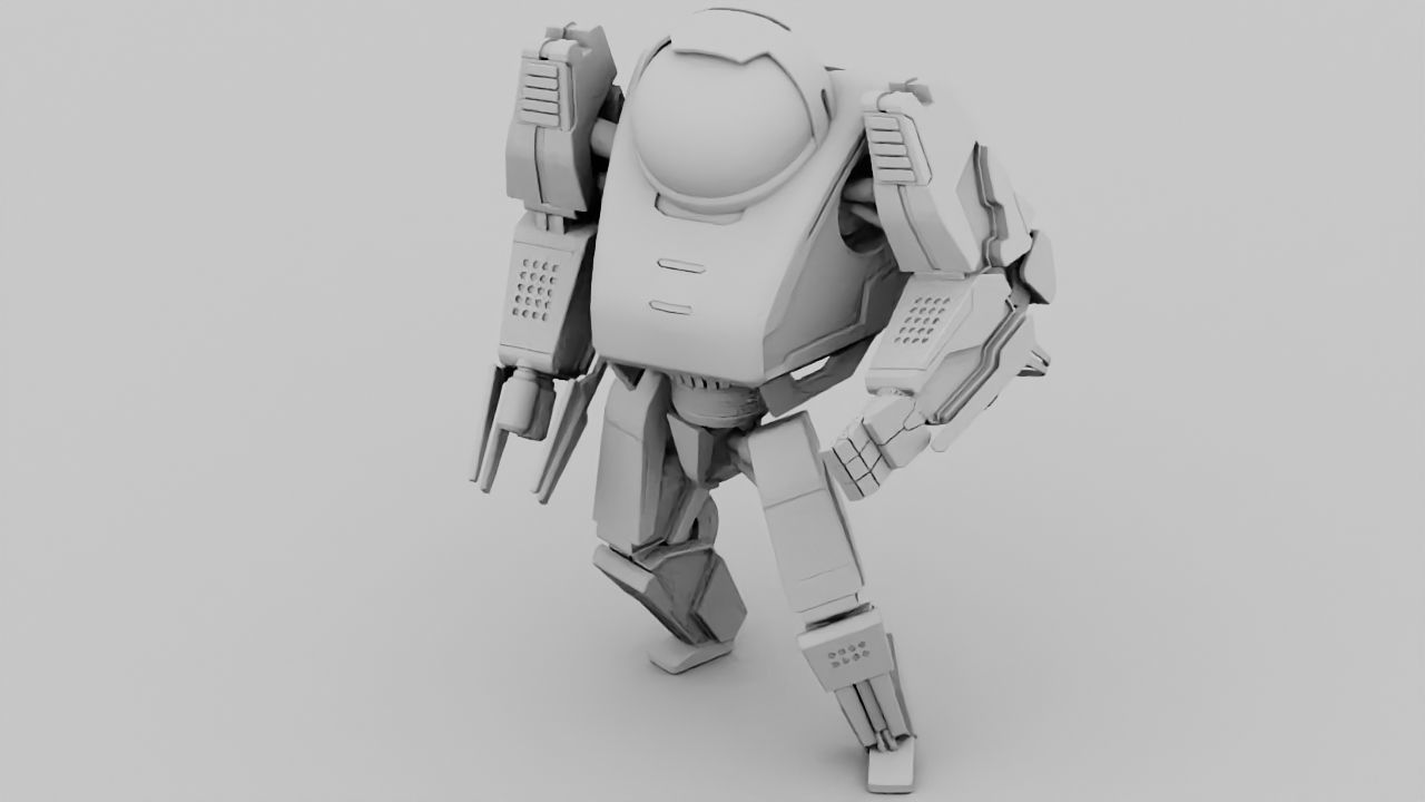 Battle droid rigged 3D model_25