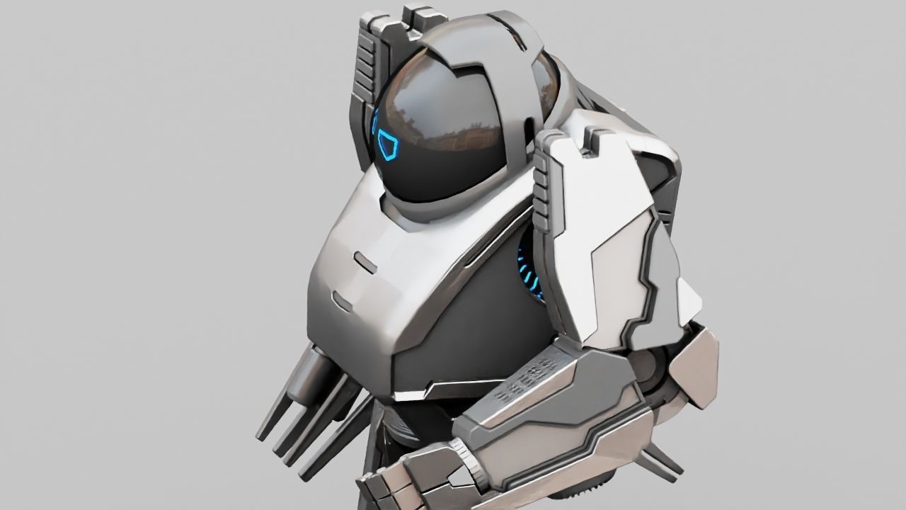 Battle droid rigged 3D model_17